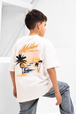 Malelions Junior Relaxed Yacht T-shirt Kids Wit - Maat 128 - Kleur: Wit | Soccerfanshop