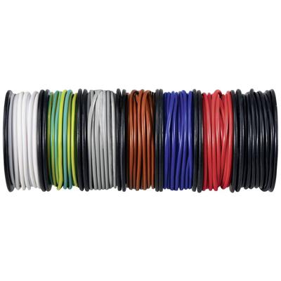 TRU COMPONENTS TC-12112356 Draad 0.34 mm² Zwart, Wit, Rood, Blauw, Bruin, Grijs, Geel-groen 1 set(s)