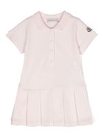 Moncler Enfant robe plissée en piqué - Rose - thumbnail