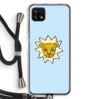Kleine leeuw: Samsung Galaxy A22 5G Transparant Hoesje met koord