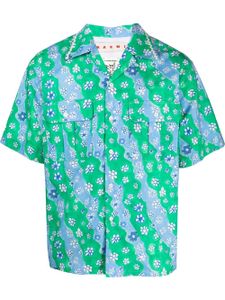 Marni chemise fleurie à manches courtes - Vert
