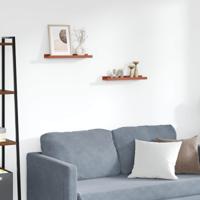 Wandplank met plank 2 pcs Rood 40 x 9 x 3 cm Bewerkt hout