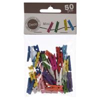 Mini Wasknijpers Hout, 50st. Mini Wasknijpers Hout, 50st.