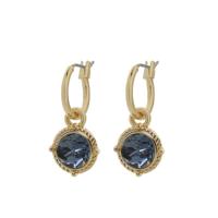 Biba Hang Oorbellen Goud met Swarovski Steentje Montana