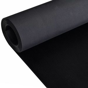 VidaXL Rubberen anti-slip vloermat 5x1m fijn geribbeld