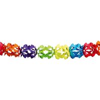 Regenboog kleuren slinger 6 meter - thumbnail
