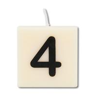 Paperdreams letter kaarsje nr. 4, 4st.