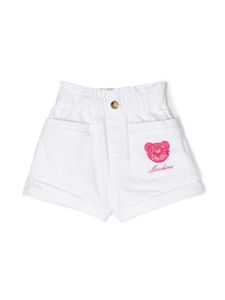 Moschino Kids short Teddy Bear à fronces - Blanc