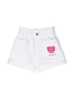 Moschino Kids short Teddy Bear à fronces - Blanc - thumbnail