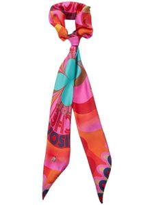 Maison Michel foulard imprimé en soie - Rose