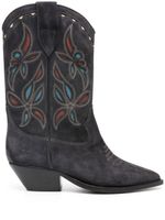 ISABEL MARANT bottes Duerto Intarsia 50 mm en cuir - Noir - thumbnail