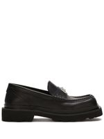 Dolce & Gabbana logo-plaque leather loafers - Noir - thumbnail