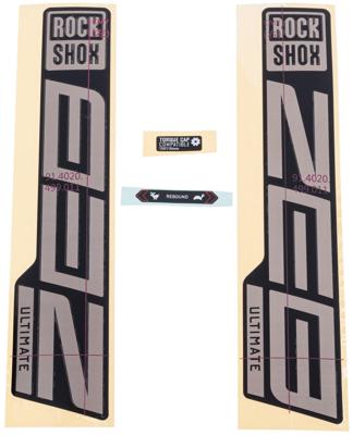 ROCKSHOX decor set "signatur series" decal set rs zeb ult. silver