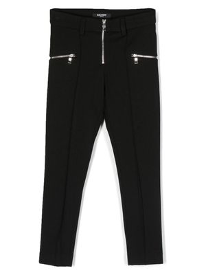 Balmain Kids pantalon à coupe droite - Noir