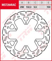 TRW remschijf "mst284rac rotor mst284rac rigid