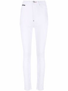 Philipp Plein legging à taille haute - Blanc