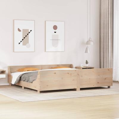 Bedframe zonder matras massief grenenhout 200x200 cm