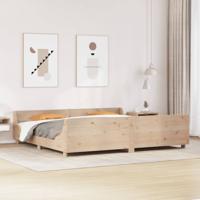 Bedframe zonder matras massief grenenhout 200x200 cm