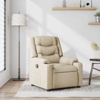 Fauteuil verstelbaar stof crmekleurig