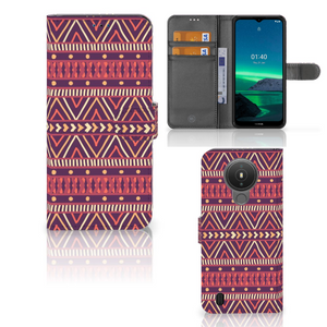 Nokia 1.4 Telefoon Hoesje Aztec Paars