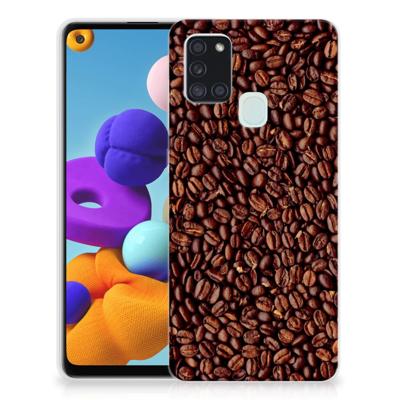 Samsung Galaxy A21s | Siliconen Case | Koffiebonen