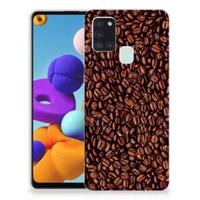 Samsung Galaxy A21s | Siliconen Case | Koffiebonen