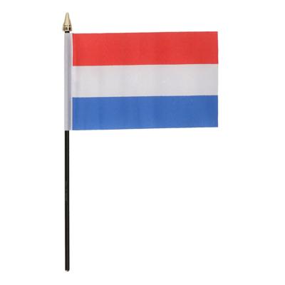Nederland - mini vlaggetje van 10 x 15 cm op stokje - Landen vlag - H27 cm