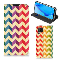 Huawei P40 Lite Hoesje met Magneet Zigzag Multi Color