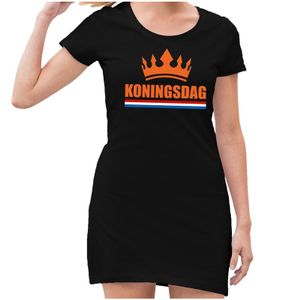 Zwart Koningsdag kroon jurk dames