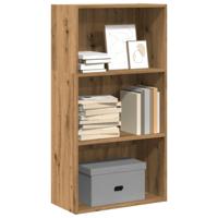 Boekenkast 60x30x114 cm bewerkt hout artisanaal eikenkleurig