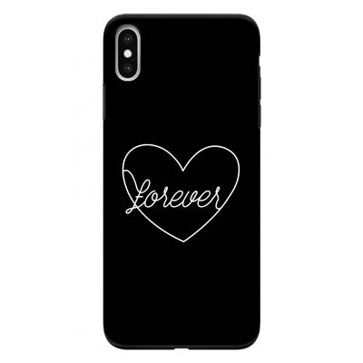 Forever heart black: iPhone XS Max Tough Case