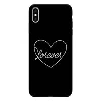 Forever heart black: iPhone XS Max Tough Case