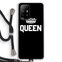 Queen zwart: Oppo A95 5G Transparant Hoesje met koord
