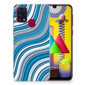 Samsung Galaxy M31 TPU bumper Waves Blue