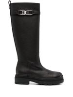 Ferragamo bottes Ryder en cuir - Noir
