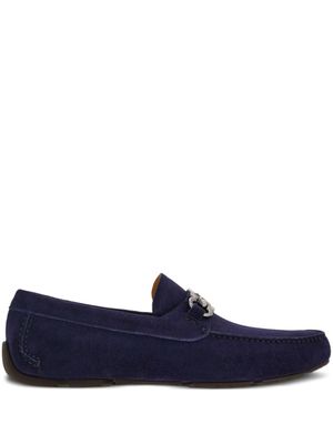 Ferragamo mocassins en cuir à boucles Gancini - Bleu