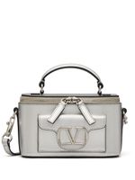 Valentino Garavani mini sac à main Locò métallisé - Gris