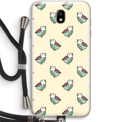 Vogeltjes: Samsung Galaxy J7 (2017) Transparant Hoesje met koord