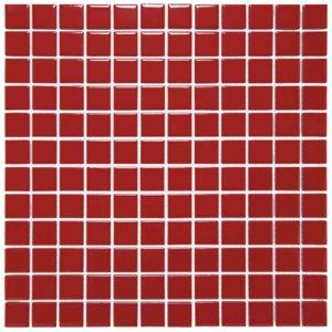 The Mosaic Factory Barcelona Mozaiek Tegel Vierkant - Rood Porselein Geglazuurd 300x300 mm