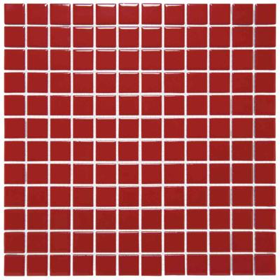 The Mosaic Factory Barcelona Mozaiek Tegel Vierkant - Rood Porselein Geglazuurd 300x300 mm