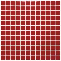 The Mosaic Factory Barcelona Mozaiek Tegel Vierkant - Rood Porselein Geglazuurd 300x300 mm