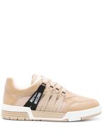 Moschino lace-detailed panelled trainers - Tons neutres