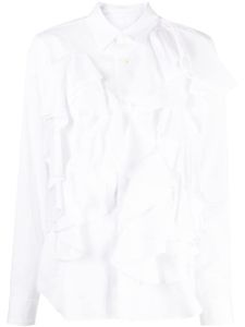 Comme Des Garçons Comme Des Garçons chemise en coton à volants - Blanc