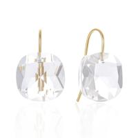 Cilla Jewels Luxe Oorbellen Dames - 925 Zilver, Gouden Afwerking, Transparante Zirkonia