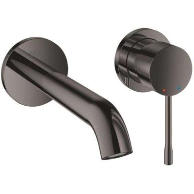 Wandgemonteerde wastafelmengkraan - GROHE - Essence - 2 gaten - Maat M - Hard Graphite afwerking