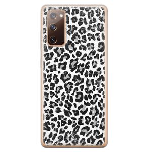 Samsung Galaxy S20 FE siliconen telefoonhoesje - Luipaard grijs