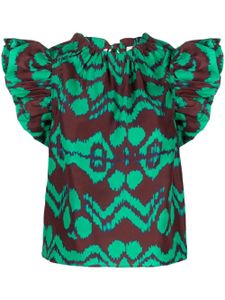 Ulla Johnson blouse Iren à imprimé abstrait - Vert