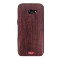 MOFI voor Galaxy A3 (2017) houtstructuur TPU beschermende Back Cover Case(Red)