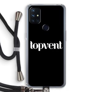Topvent Zwart: OnePlus Nord N10 5G Transparant Hoesje met koord