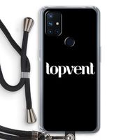 Topvent Zwart: OnePlus Nord N10 5G Transparant Hoesje met koord